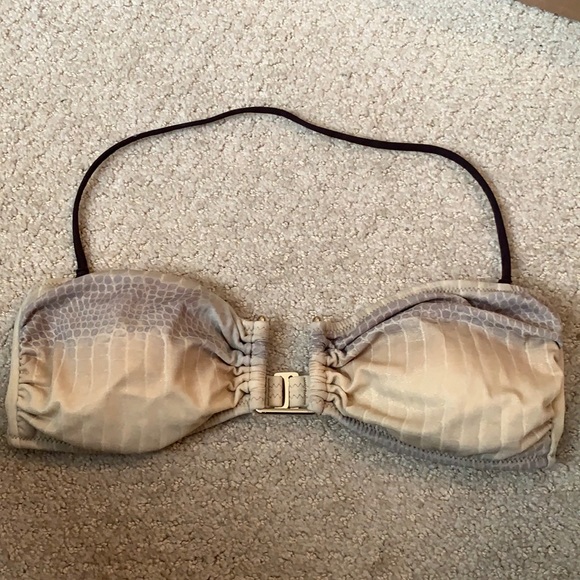 Red Carter python bandeau bikini - size m - Picture 1 of 5